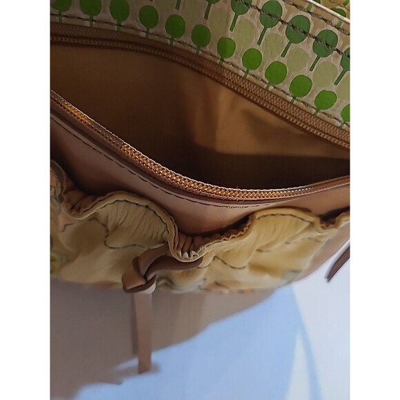 Fossil Leather Crossbody Purse #SL2084 Floral Outside Pocket - Picture 7 of 13